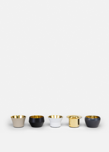Skultuna Kin candle holder multicolour - set of 5. Mixed colours. Made of brass