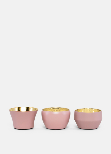 Skultuna Kin candle holder Dusty pink, set of 3. Made of brass. 