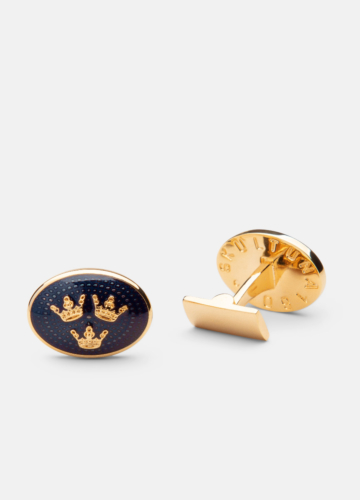 Three Crowns Cuff Links - Coat of arms of Sweden - Oval