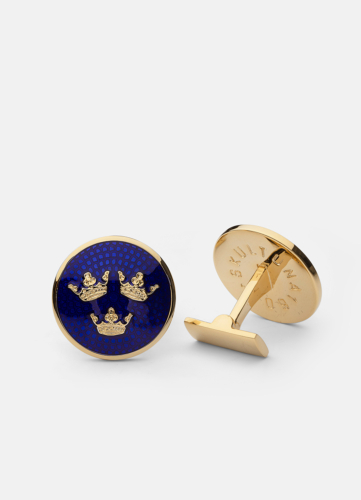 Three Crowns Cuff Links - Coat of arms of Sweden - Large