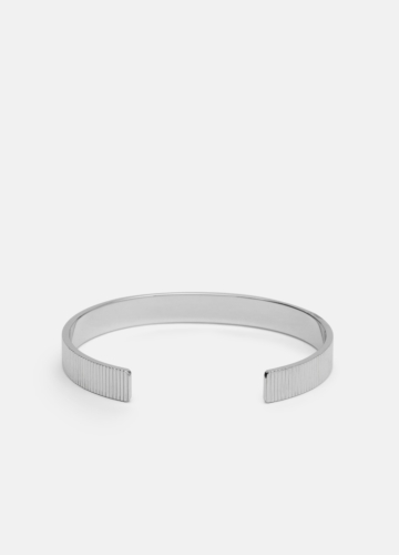 Ribbed Cuff - Silver plated