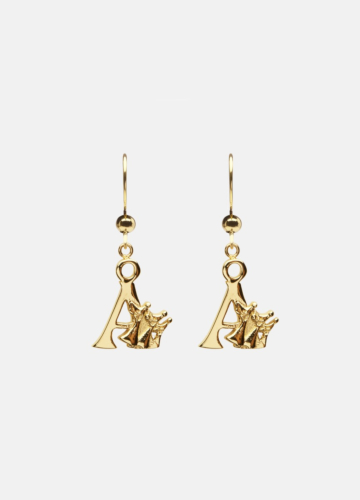 Moomin Alphabet Earring - Gold Plated - Å