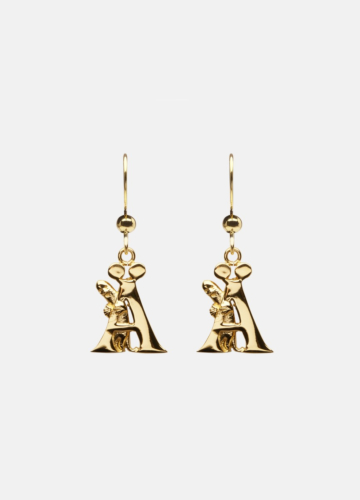 Moomin Alphabet Earring - Gold Plated - Ä