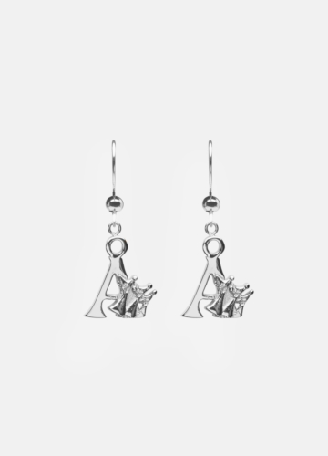 Moomin Alphabet Earring - Silver Plated - Å
