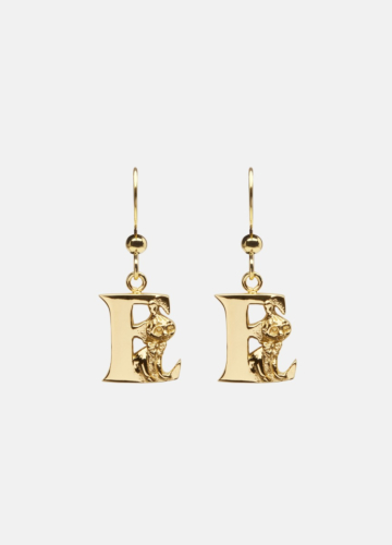 Moomin Alphabet Earring - Gold Plated - E