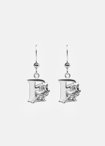 Moomin Alphabet Earring - Silver Plated - F