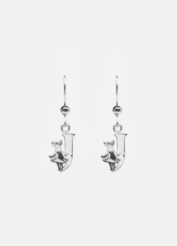 Moomin Alphabet Earring - Silver Plated - J
