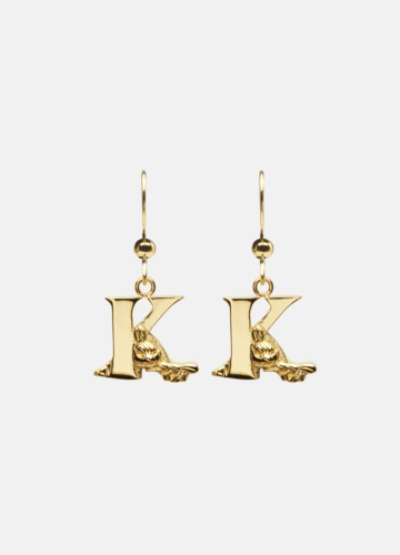 Moomin Alphabet Earring - Gold Plated - K