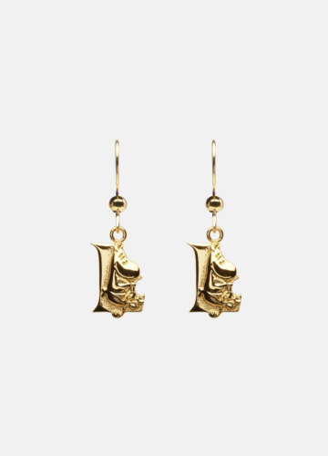 Moomin Alphabet Earring - Gold Plated - L