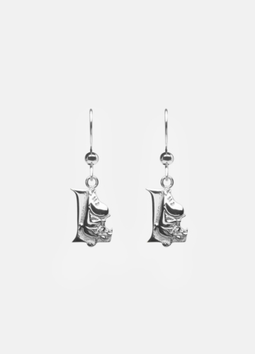 Moomin Alphabet Earring - Silver Plated - L