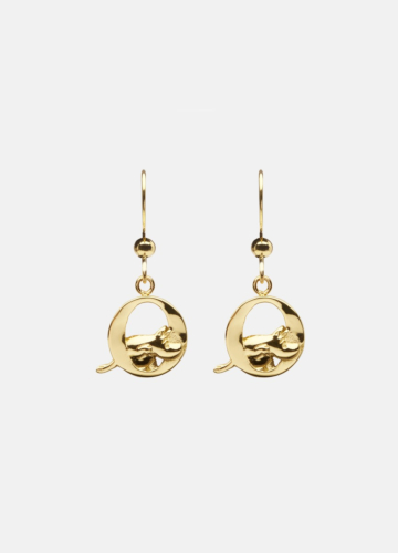 Moomin Alphabet Earring - Gold Plated - O