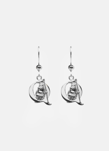 Moomin Alphabet Earring - Silver Plated - Q