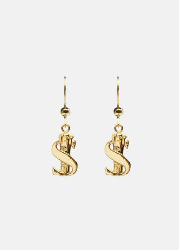 Moomin Alphabet Earring - Gold Plated - S