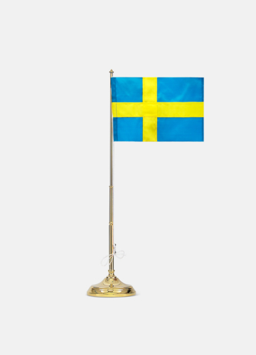 Skultuna Classic Flagpole Sweden. Swedish flag. Made of brass