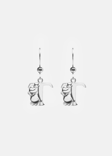 Moomin Alphabet Earring - Silver Plated - T