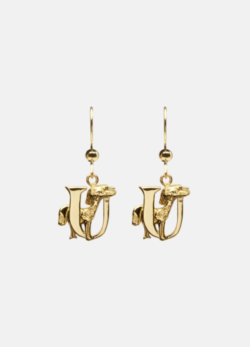 Moomin Alphabet Earring - Gold Plated - U