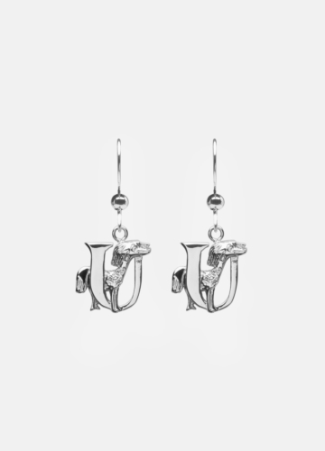 Moomin Alphabet Earring - Silver Plated - U