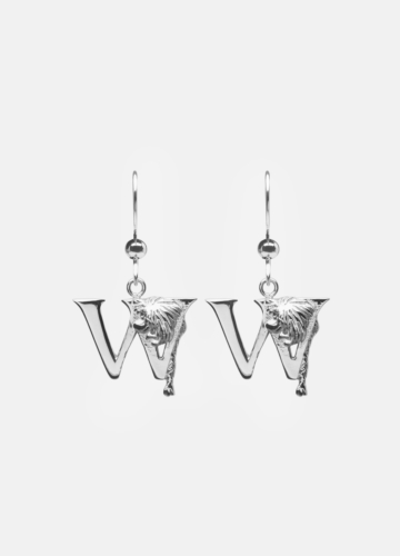 Moomin Alphabet Earring - Silver Plated - W