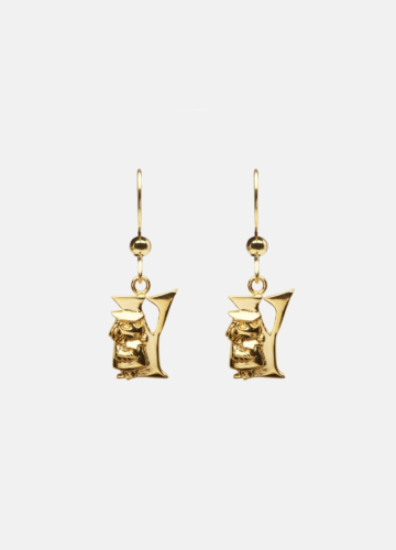 Moomin Alphabet Earring - Gold Plated - Y