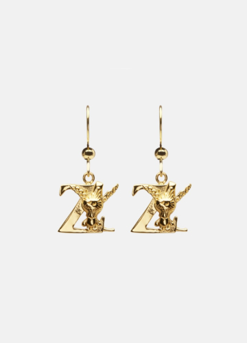 Moomin Alphabet Earring - Gold Plated - Z