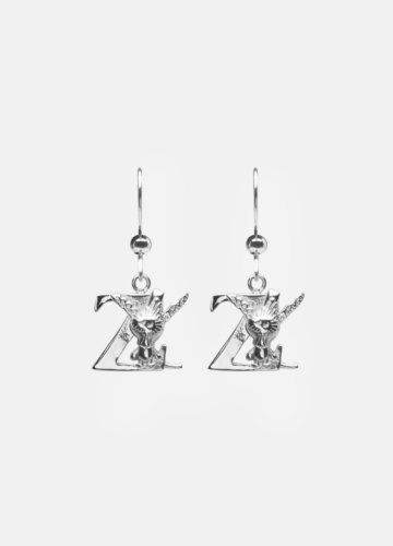 Moomin Alphabet Earring - Silver Plated - Z
